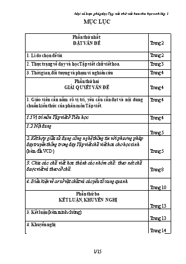 Sáng kiến kinh nghiệm Một số biện pháp dạy Tập viết chữ viết hoa cho học sinh Lớp 2