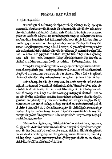 Sáng kiến kinh nghiệm Rèn kỹ năng làm văn miêu tả – dạng bài miêu tả cây cối cho học sinh Lớp 4